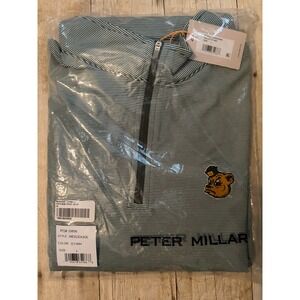 Peter Millar Men Sweater Large Perth Performance 1/4 Zip Baylor University